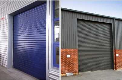 Two DT Services' roller shutters in Hull