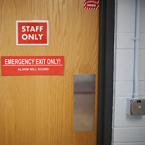 a school fire exit