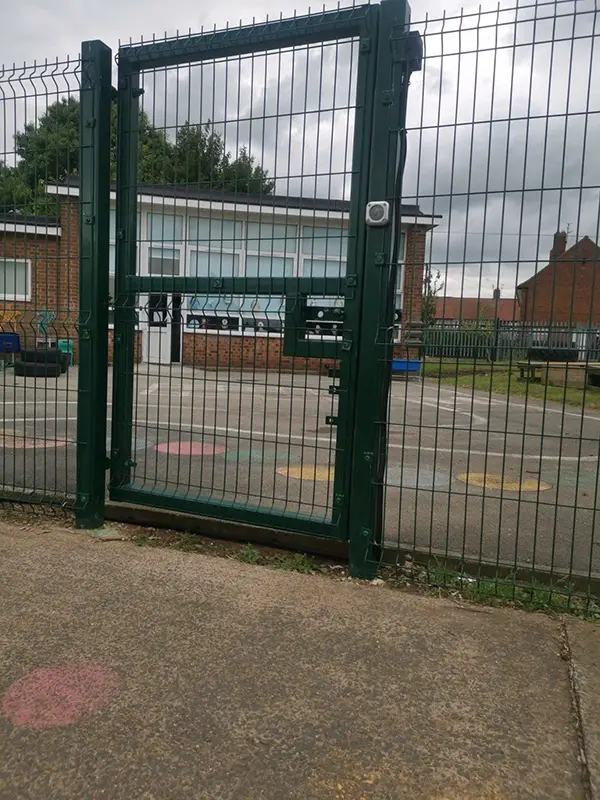 A security gate installed at a school in Hull to improve their site safeguarding