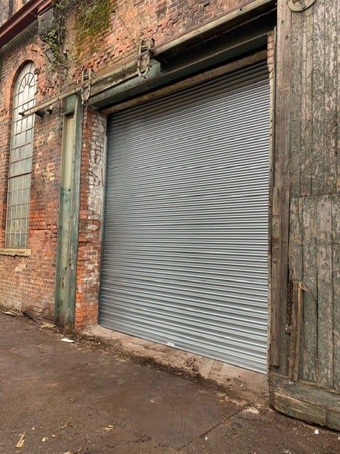 A new steel roller shutter installed in Hull