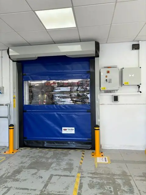 High speed door installed at a warehouse in Leeds