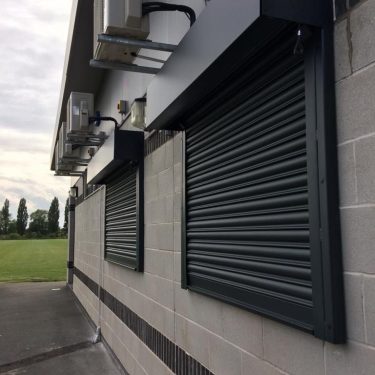 completed installation of roller shutters in Grimsby, by Hull company DT Services